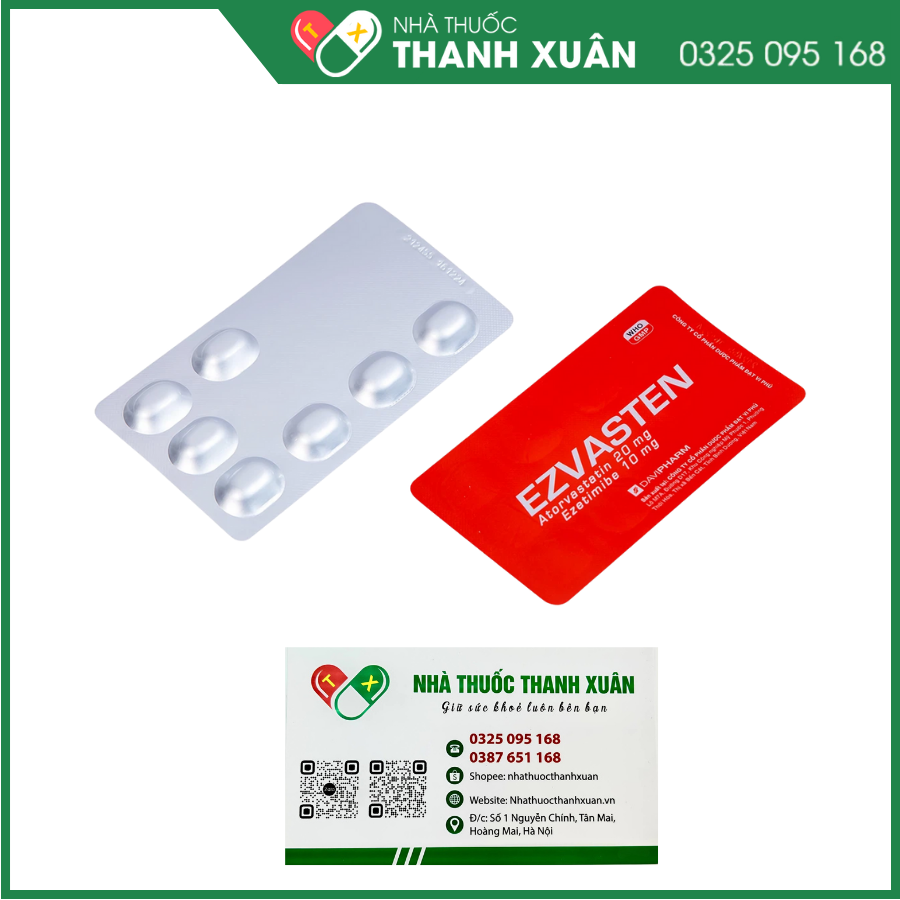 Ezvasten 20/10mg trị tăng mỡ máu